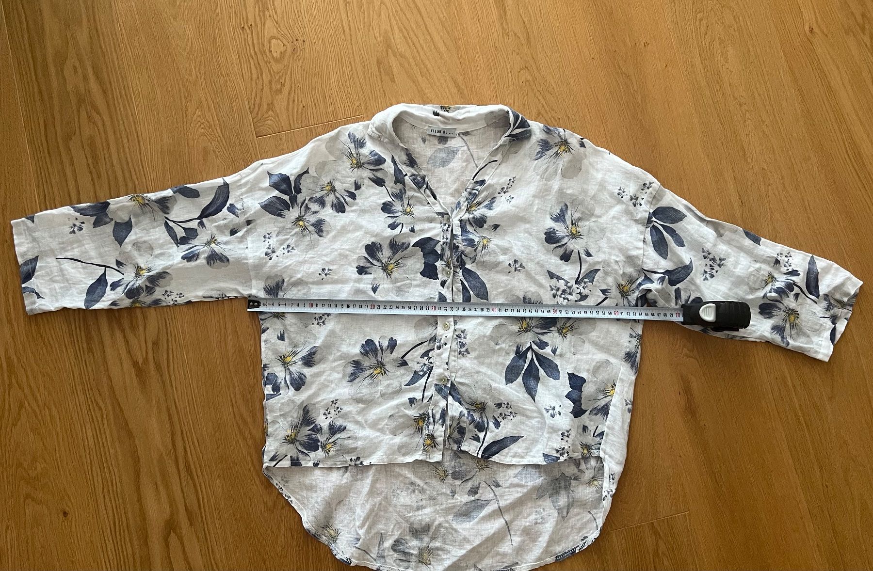 Blusen: Leinenbluse mit Blumenmuster M L 40 42 – Neu (gemäss Beschreibung) aus Auenstein von Modeschrank 5
