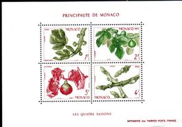 ** POSTFRISCH ** MONACO 1983 LES QUATRE SAISONS BLOCK - MO32