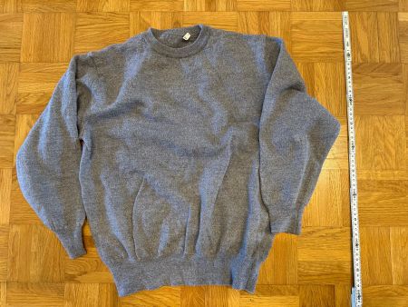 Pullover Wolle Grau Herren Gr. S