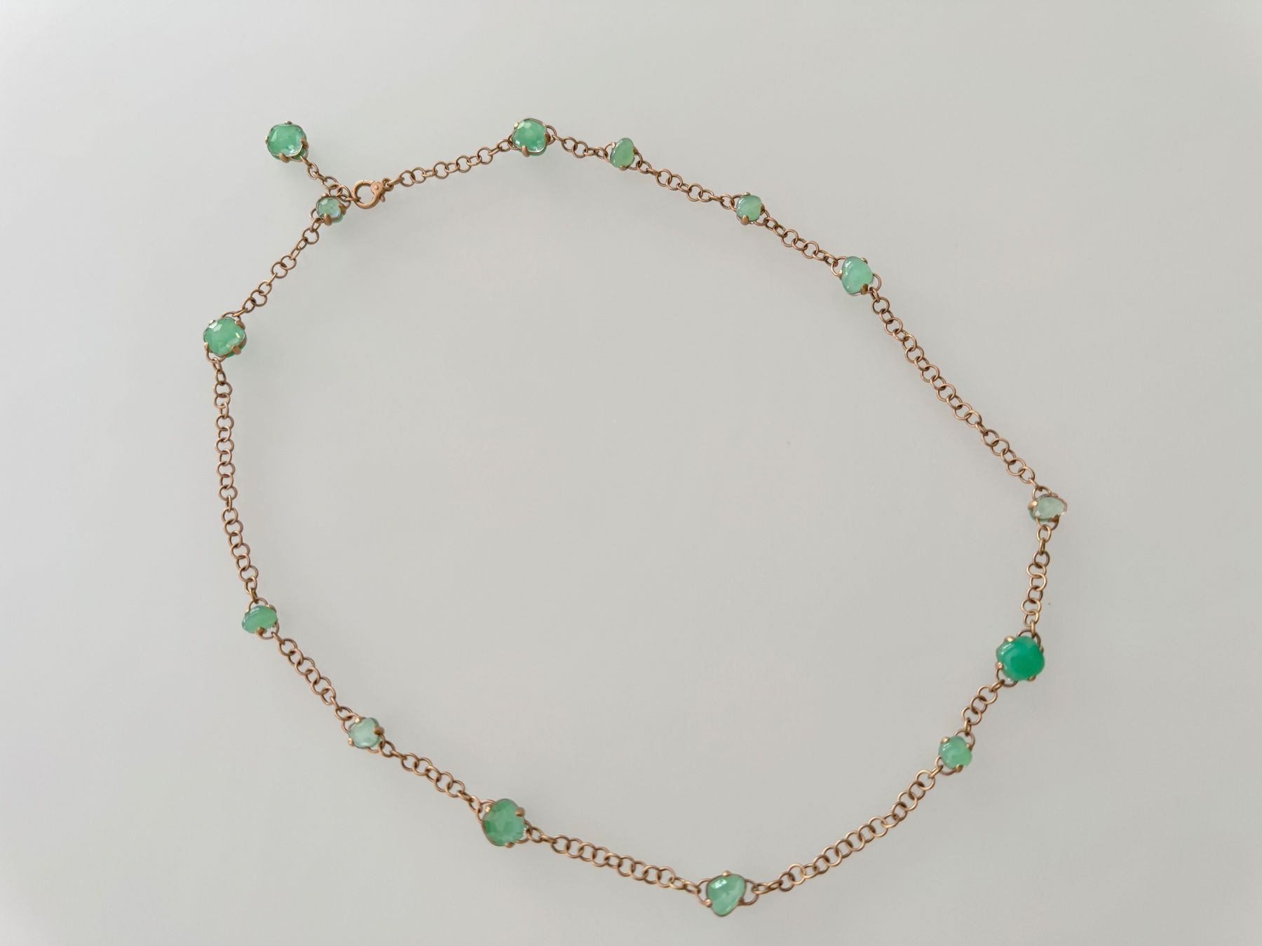 Pomellato Catenine: Long Collier Pomellato Capri en Or Rose Mat / Chrysoprases – Nuovo (secondo la descrizione) da Geneve venduto da iBest 3