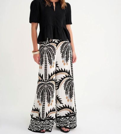 H&M HM Sommerhose, Gr.S,Viskose schwarz weiss Versand 9.-