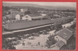 Genève - Kutschen Bahnhof - La Gare à vol d'oiseau - ca 1910