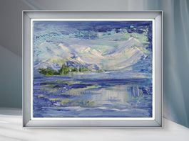 Landschaft auf Leinwand 25x30 cm, Abstrakte Kunst
