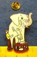 CIRCUS ELEFANT PIN GROSSS ENAMEL GOLDIG