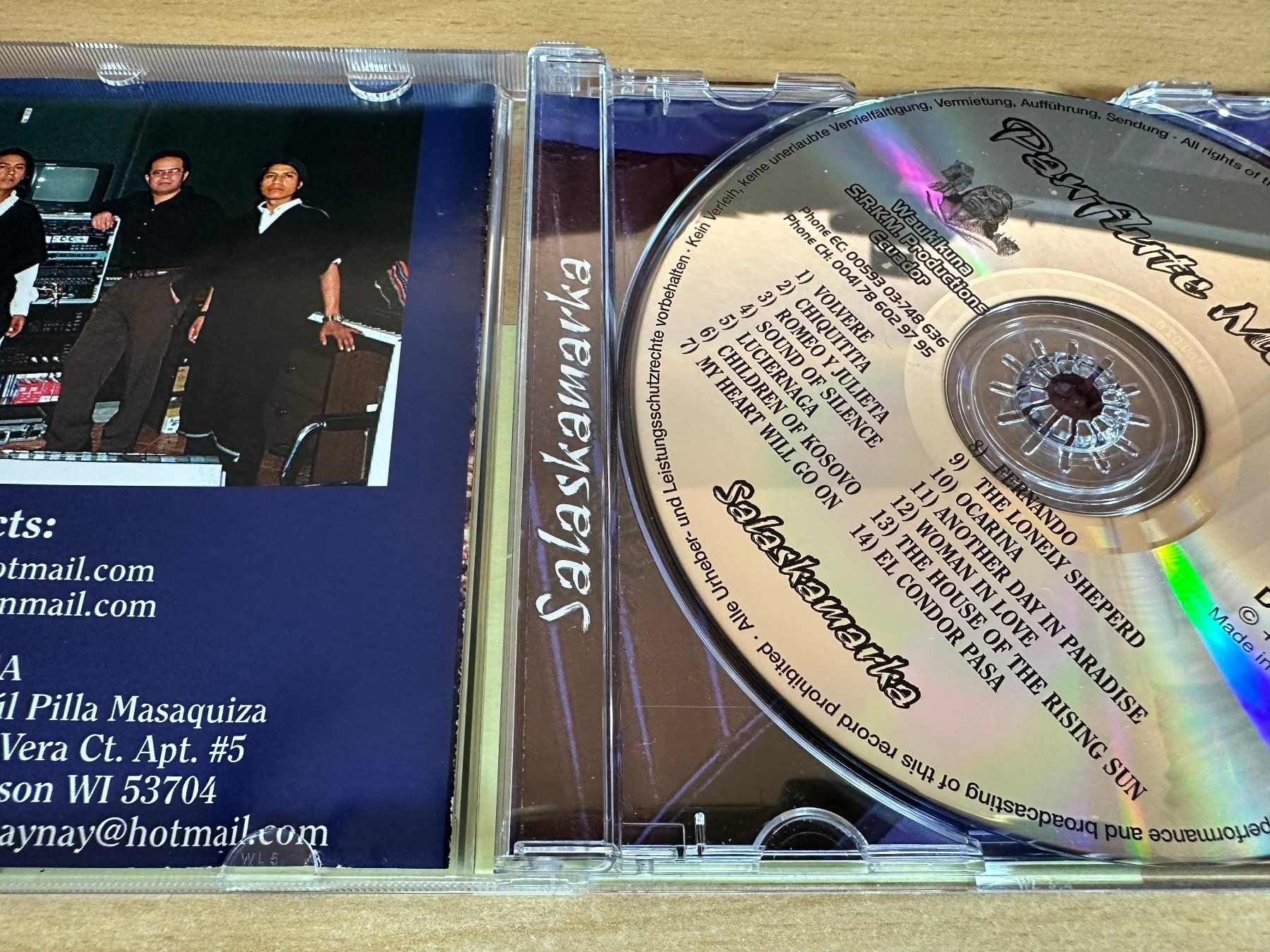 CD: Panflute Melodies Vol 1 - Salaskamarka – Usato da Rikon im Tösstal venduto da Alpenmutz 2