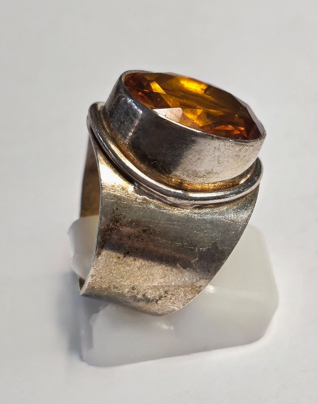 Bagues: Silber Ring gelboranger Stein – Neuf (Voir description) à Zürich par adriben 5
