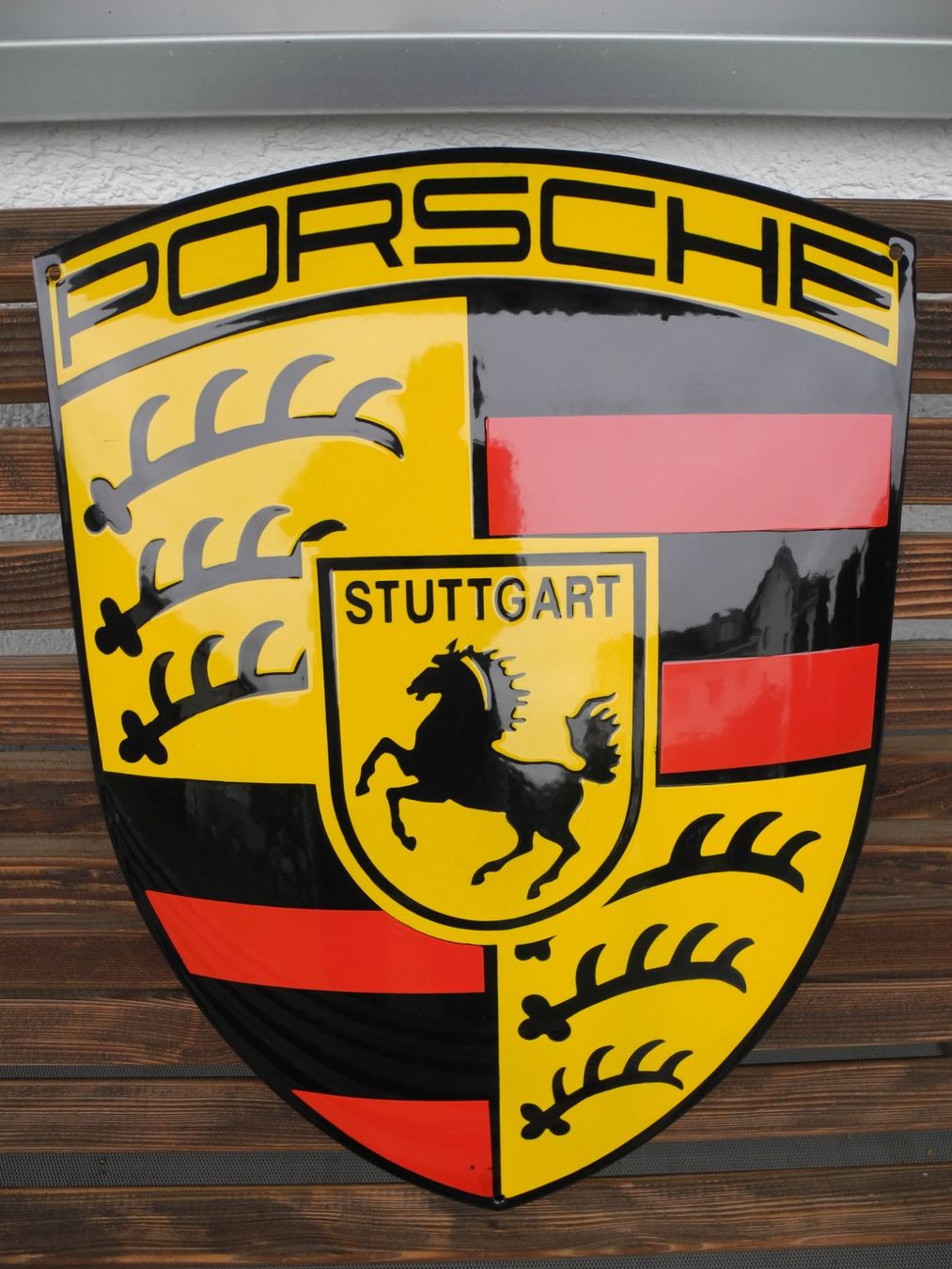 Porsche Insegne: GROSSES PORSCHE EMAILSCHILD – Nuovo (secondo la descrizione) da Reinach AG venduto da Huckleberrysix 5