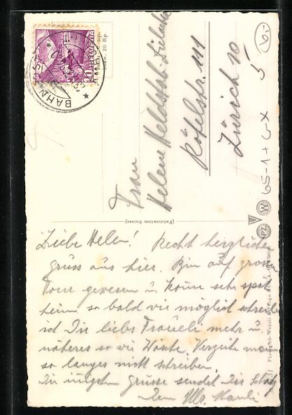 Cartoline postali: Glarus, Bahnhof vom Volksgarten aus gese – Usato da Berlin venduto da bartko-reher 1