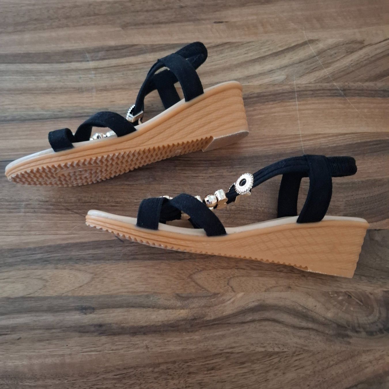 Damenschuhe: Damen Sandalen, schwarz, Gr.37 – Gebraucht aus Sisseln AG von Tropea4334 5
