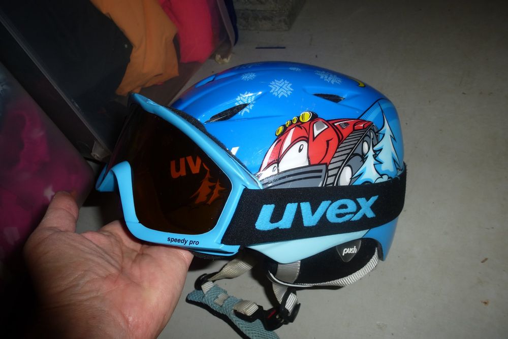 kinder skihelm mit brille Kaufen auf Ricardo