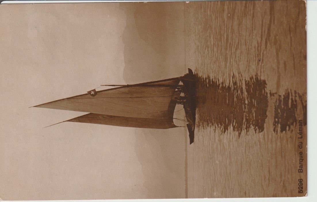 Cartoline postali: AB 169 Barque du Léman, 1920 – Usato da Freienbach venduto da Bhaltis 2