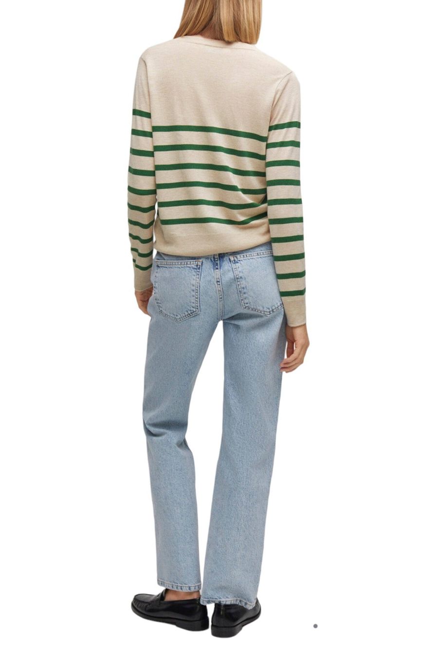 Mango Maglioni & Felpe: Mango Strickpullover, M, Beige/Grün gestreift – Usato da Erlinsbach SO venduto da ULIKH 1