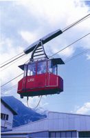 Raron - Unterbäch   VS  -  LUFTSEILBAHN  ( LRU )   um 1974