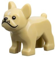 LEGO 29602pb01 Dark Tan Dog, French Bulldog