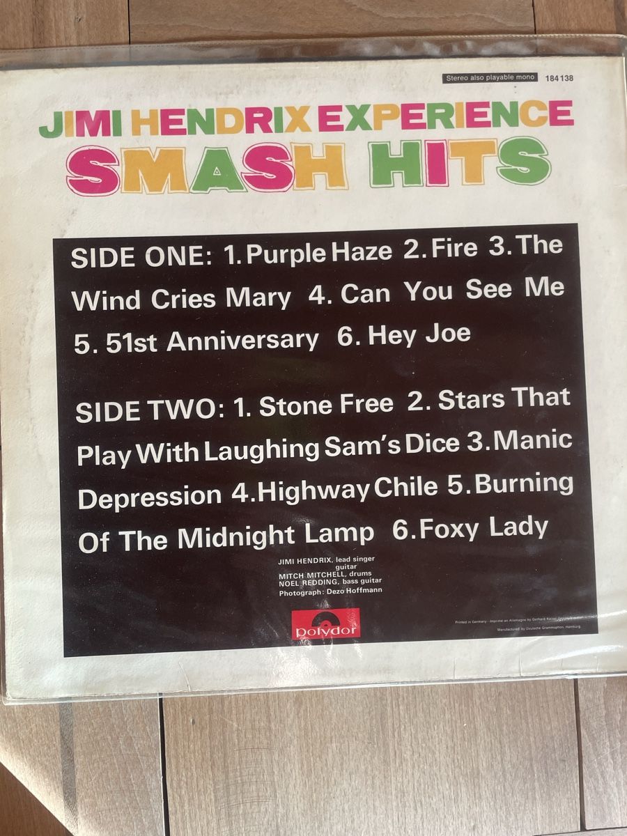Schallplatten: Jimi Hendrix Experience - Smash Hits Vinyl Record! – Gebraucht aus Zürich von sar_c828 1