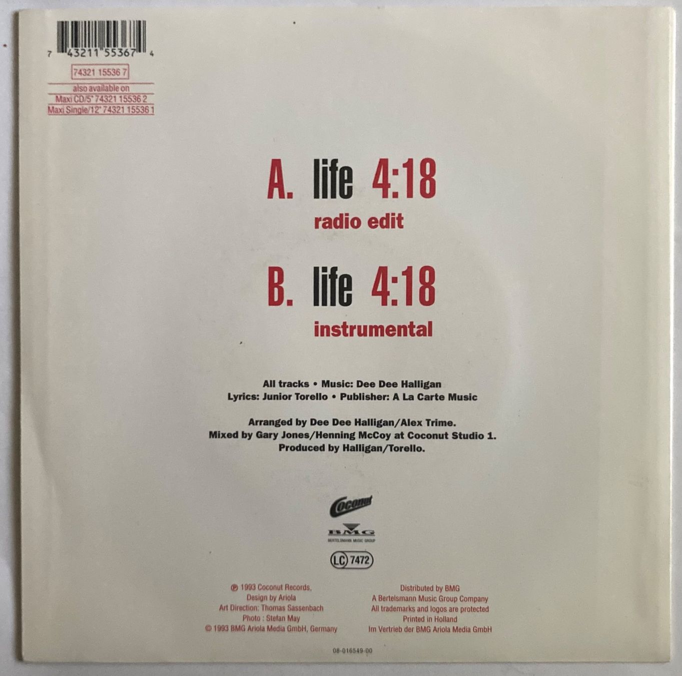 Schallplatten: HADDAWAY - LIFE – Gebraucht aus Poliez-Pittet von Newtown-Records 1