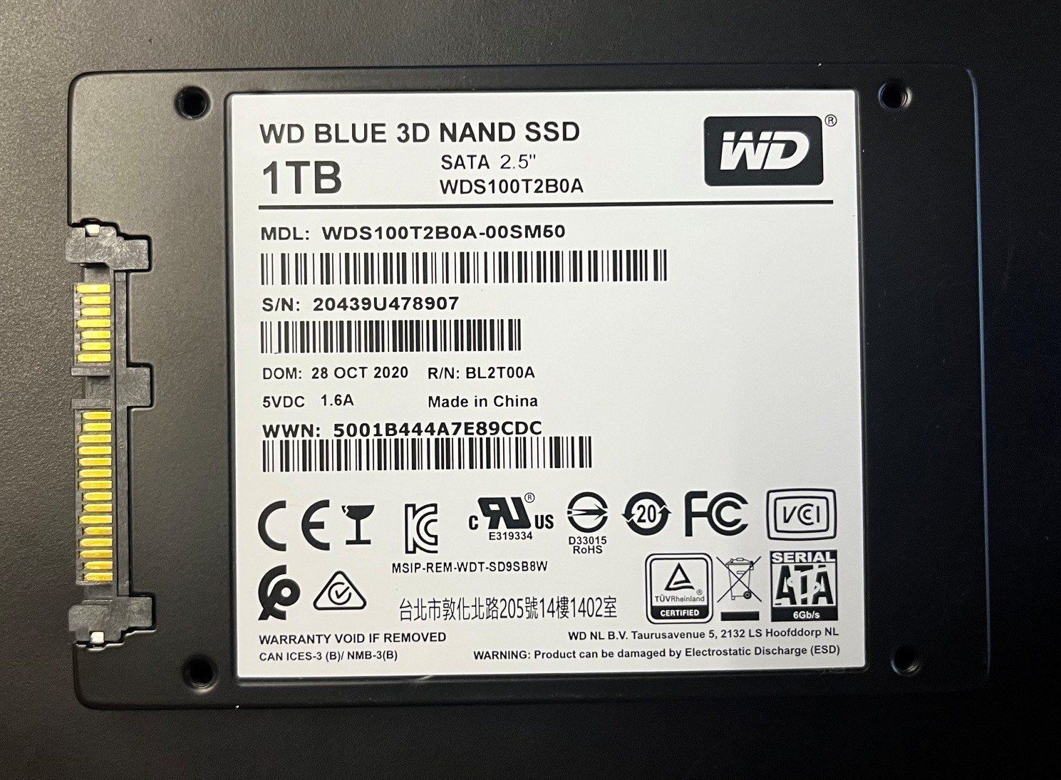 Western Digital Harddisks: SSD WD Blue 1TB – Gebraucht aus Willisau von aronet
