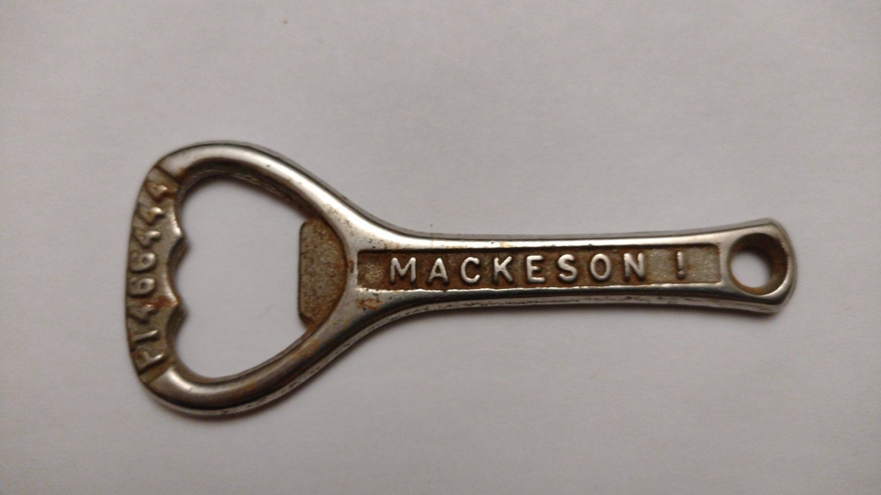 Flaschenöffner & -verschlüsse: Antiker Flaschenöffner MACKESON I mit Patentnummer – Gebraucht aus Baden von TellsKuchenhaus 1