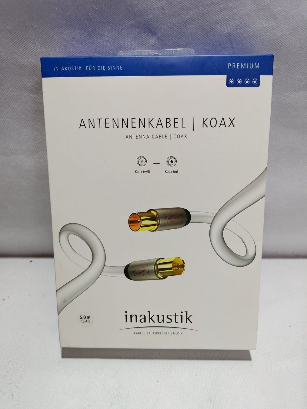 Inakustik Kabel: Câble d'antenne inakustik 5m, état neuf – Neu und originalverpackt aus Courtemaîche von Atelier.tech-Market
