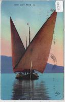 Lac Leman - Barque - Litho