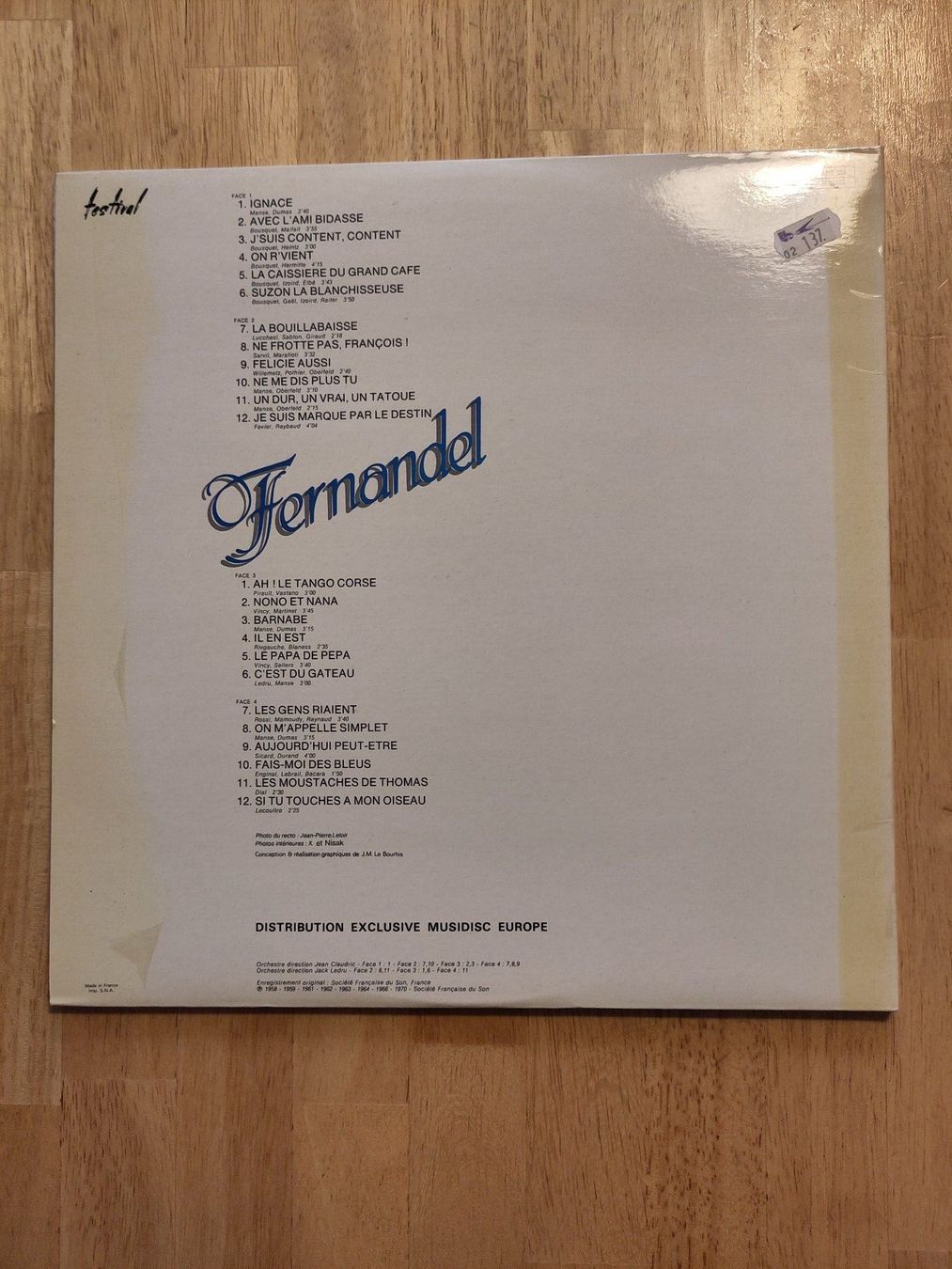 Dischi in vinile: Fernandel | "Fernandel" | Double LP – Usato da Lausanne venduto da Otvald 1