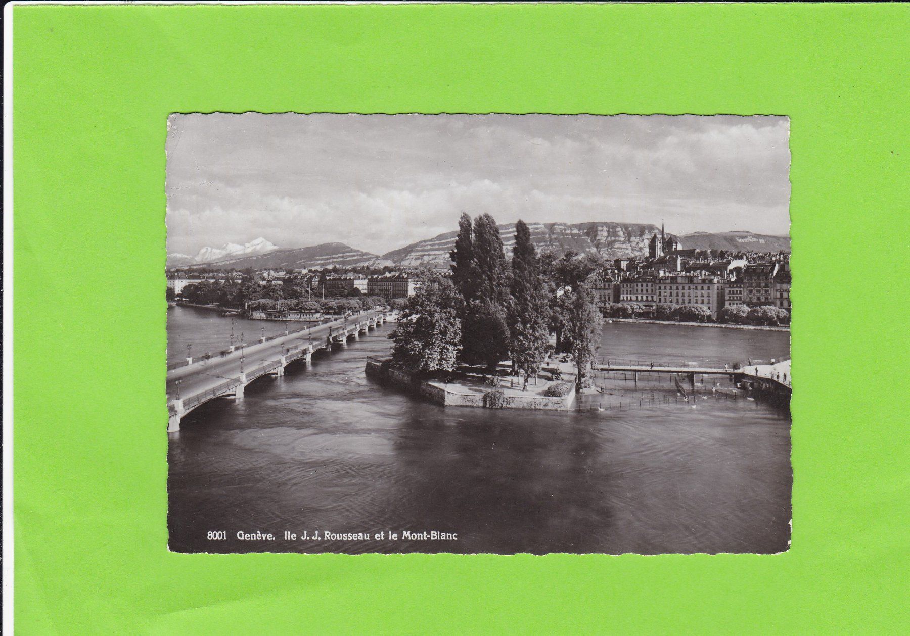 Cartoline postali: Genève-Ile J.J. Rousseau – Usato da St. Peterzell venduto da neckertal