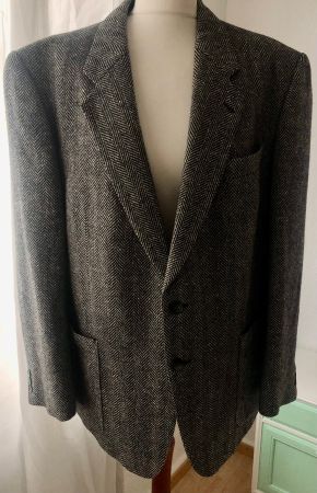 Vintage SCHILD Blazer, Jackett, schwarz-grau, XL / 58, men's