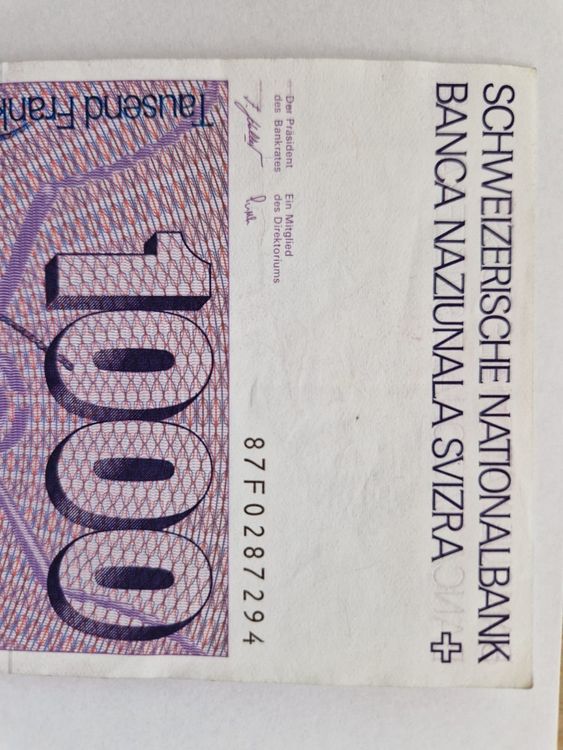 banknote-1000-sfr-ameise-kaufen-auf-ricardo