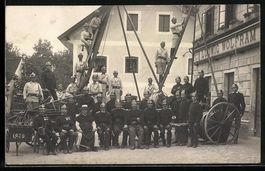 Foto-AK Feuerwehr bei einer Übung mit L