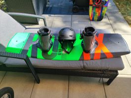 Profi Ronix Wakeboard inkl. Bindung und Helm (128 cm)