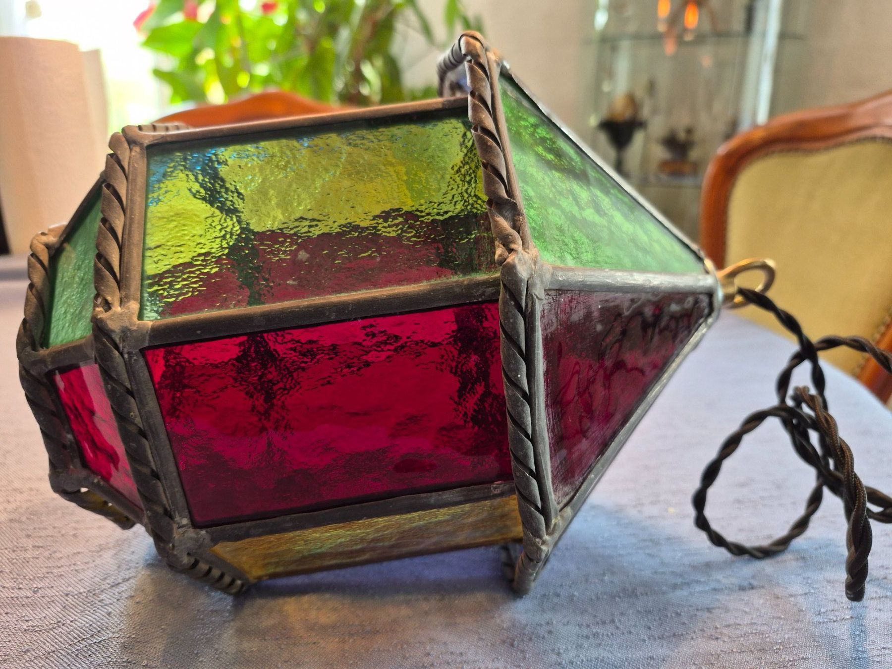 Lampen: Lanterne ancienne en verre coloré – Gebraucht aus charmoille von mir_my9f 3