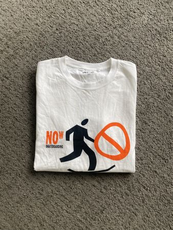 T-shirt Homme, Été, NOW Skateboarding, Taille L, Blanc! (55)