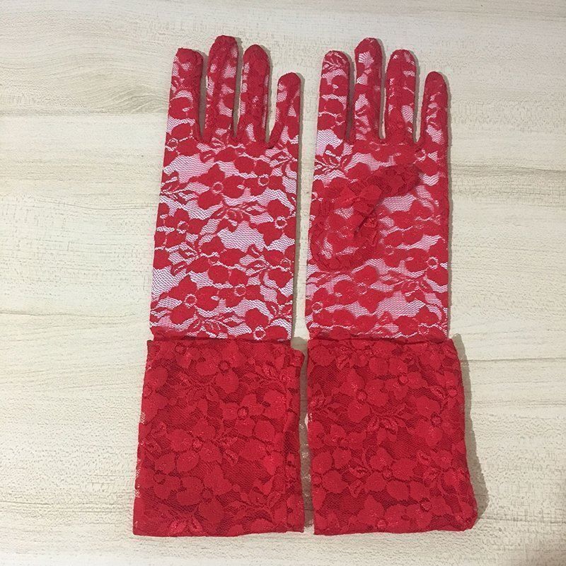 Handschuhe & Handstulpen: NEUE Spitzen - Handschuhe uni rot 39 cm lang - 221869 – Neu (gemäss Beschreibung) aus Küssnacht am Rigi von Pidu5 2