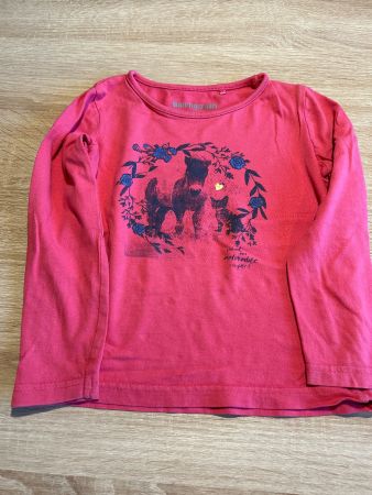 Bon Bon Girl Shirt Gr.104 Langarm pinkrot