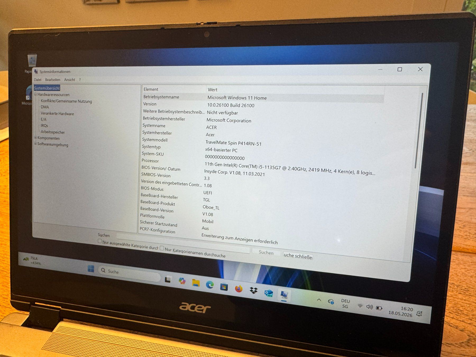 Acer Notebooks: Acer TravelMate Spin P414RN-51 – Gebraucht aus Jona von Zukl471 6