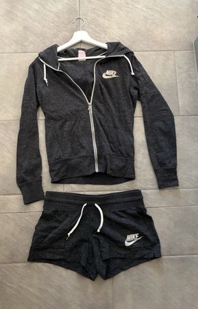 Nike Trainingsanzug kurz Damen Grau Grösse M