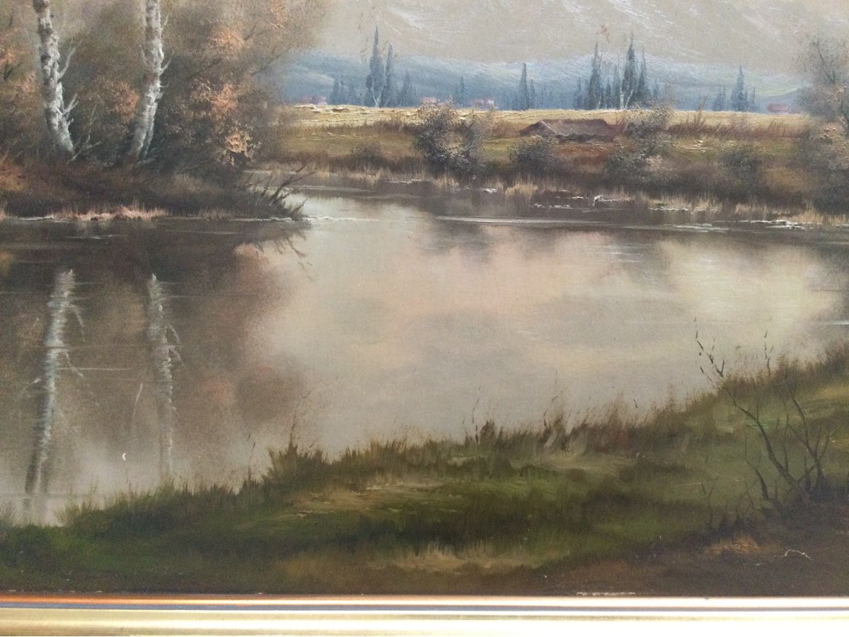 Gemälde: Ölbild / Corrado Pila / Flusslandschaft mit Rahmen – Gebraucht aus Altnau von corinna_oe 1