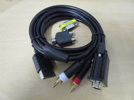 Sega Dreamcast VGA Kabel (DC an PC) Neu mit Adapter etc.