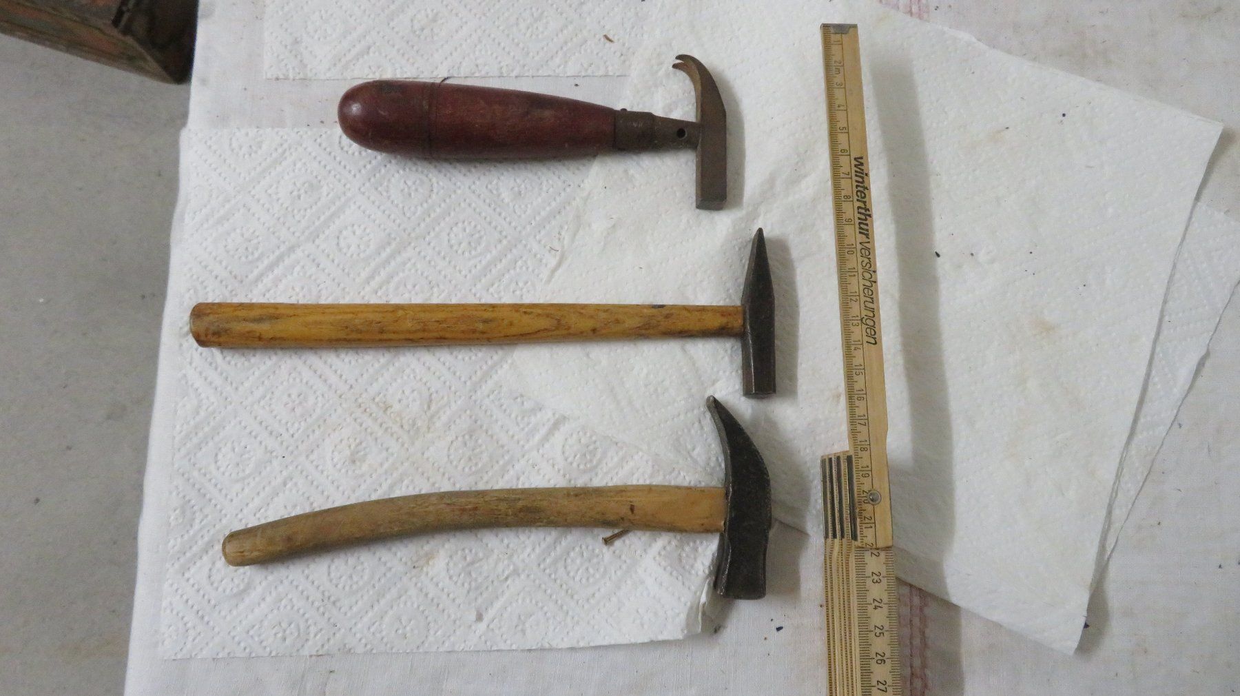 Alle Werkzeuge: Hammer 3 Stück, antik, klein und speziell – Gebraucht aus Wetzikon ZH von morda1954 1