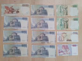 Italienische Lire Banknoten