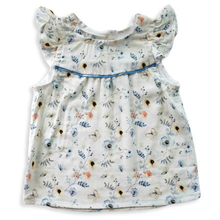 Bluse aus Musselin mit Blumen - Gr.128/8 Jahre NEU