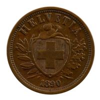 Schweiz / Suisse - 2 Rappen - 1890