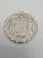 Moneta Svizzera 5 Fr. 1933 argento