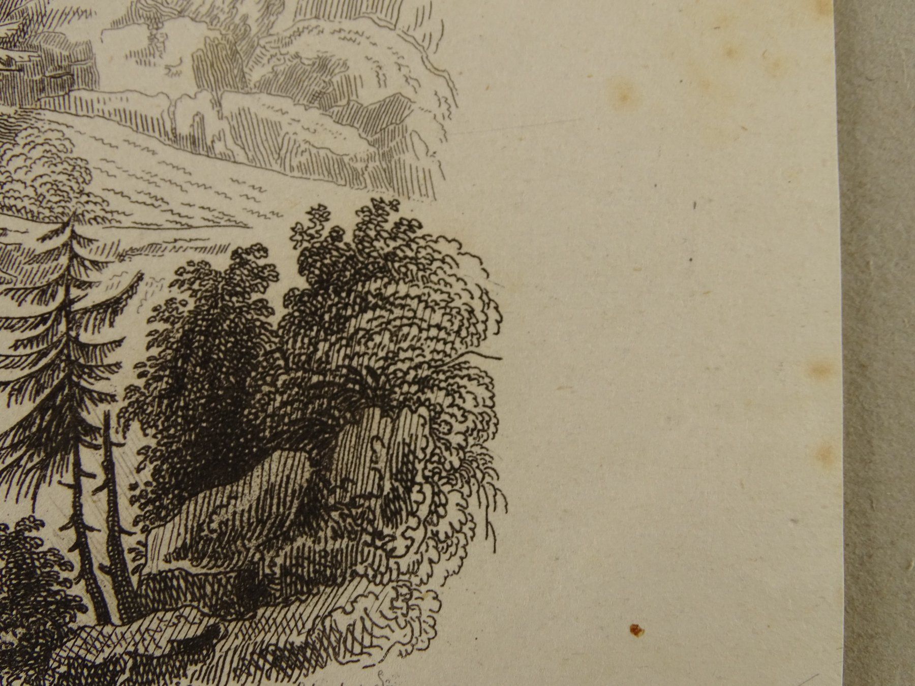 Incisioni: HANDECK WASSERFALL, BERN, STAHLSTICH 1836 – Usato da Grüningen venduto da Kartensammler 3