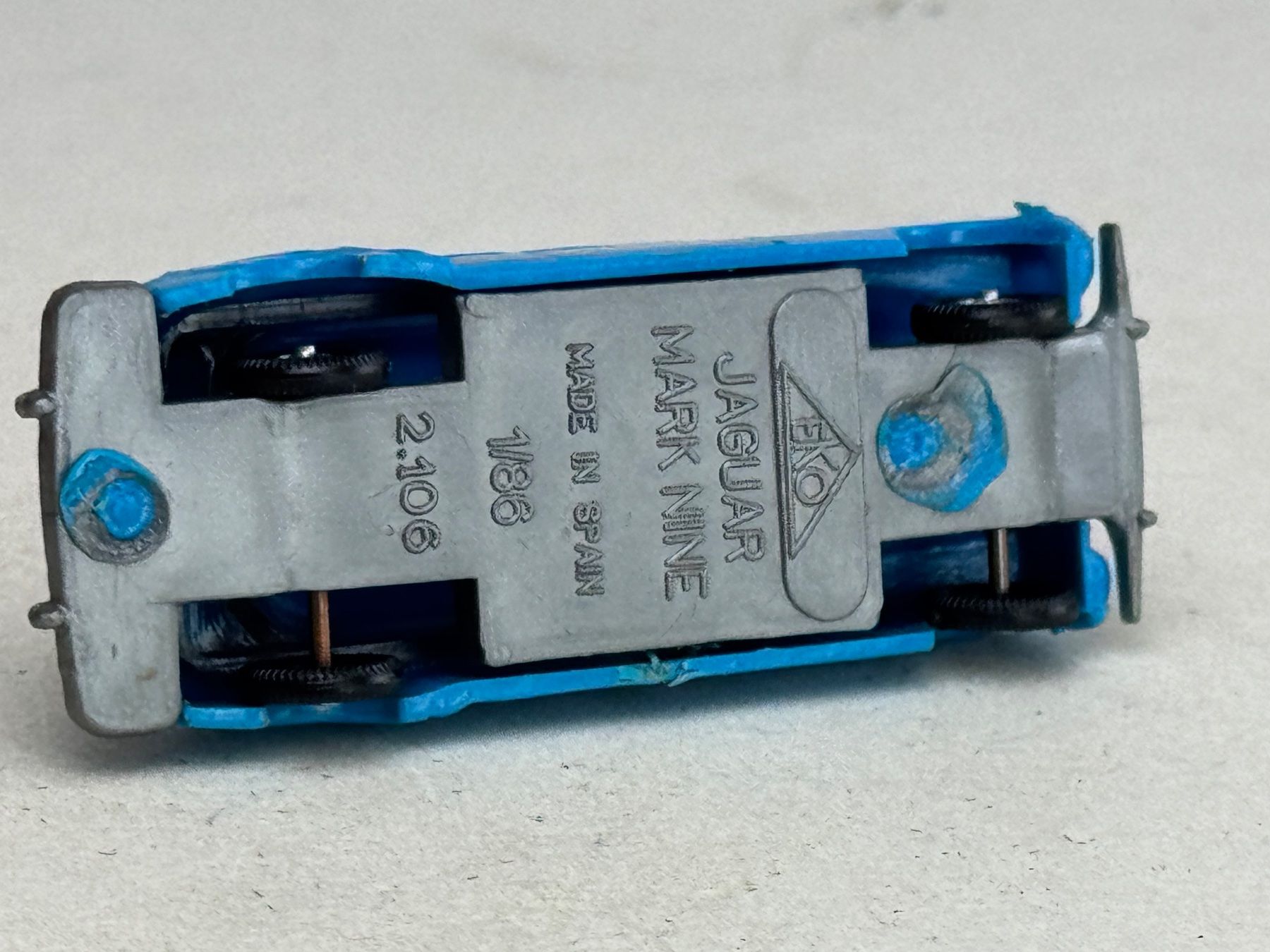 Eko Modellini d'auto: VE- EKO Jaguar Mark Nine blau – Usato da Elm venduto da Wikmtz 2