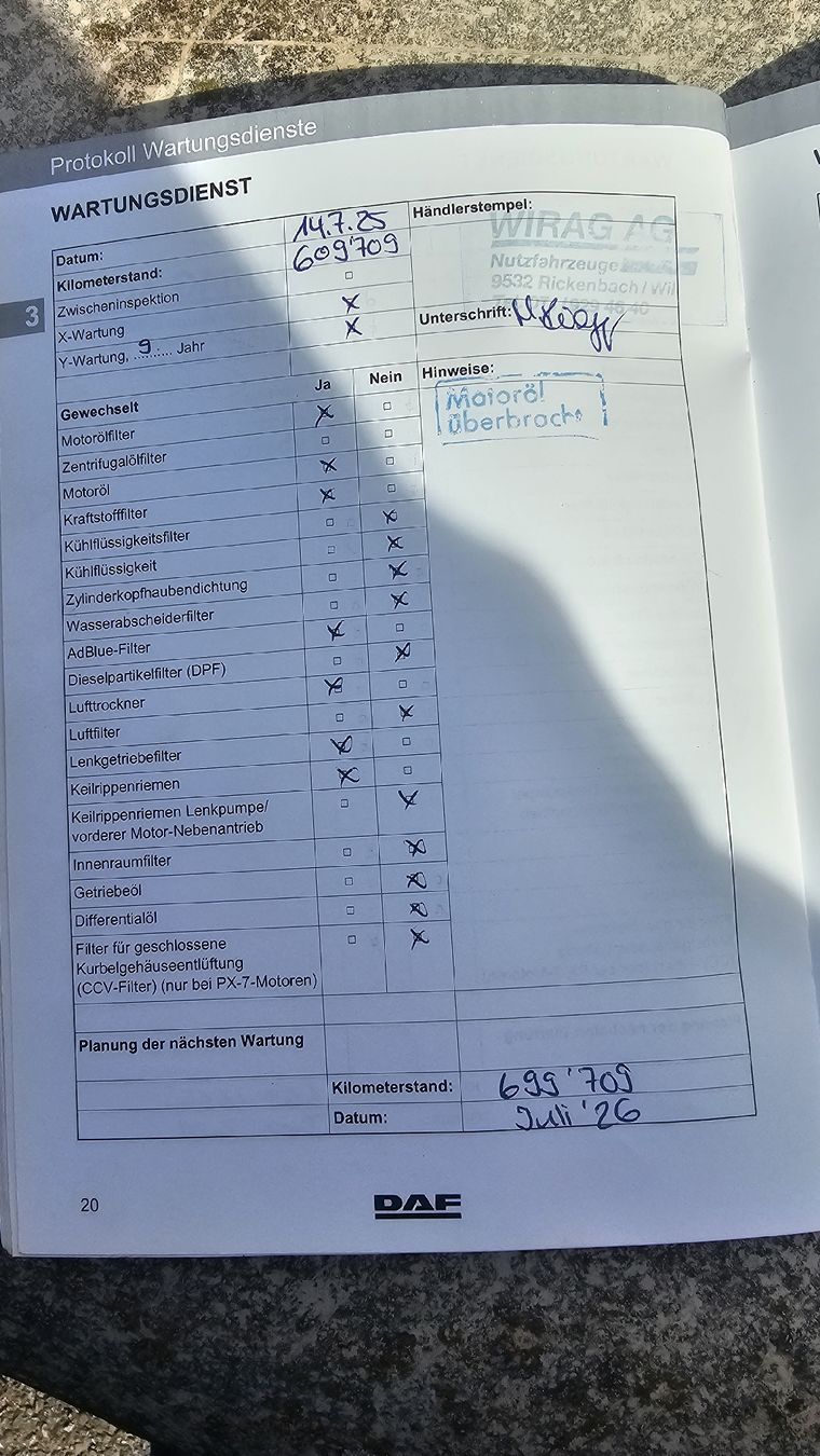 Daf Autocarri: Daf XF 460 – Usato da Märstetten venduto da Siku0 8