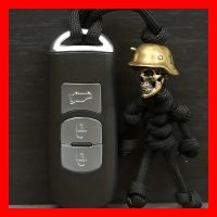 Totenkopf Schlüsselanhänger gestickt Seil Soldat Skelett