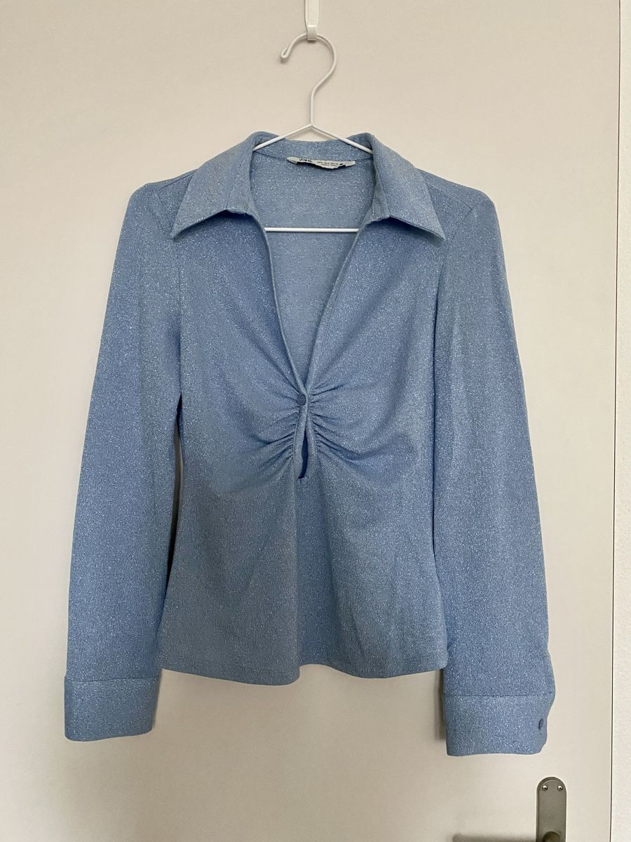 Zara Camicette: Damenbluse hellblau – Usato da Luzern venduto da champagnelaury