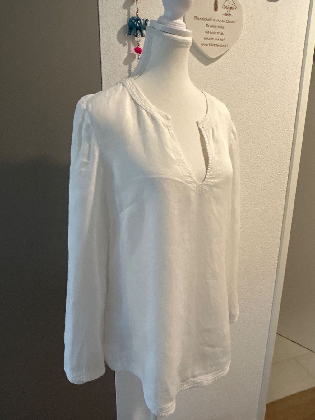 Globus Camicette: Damenbluse cremfarbig100% Leinen von Globus Essentials Gr.38 – Usato da Brunnen venduto da Nala2929 2