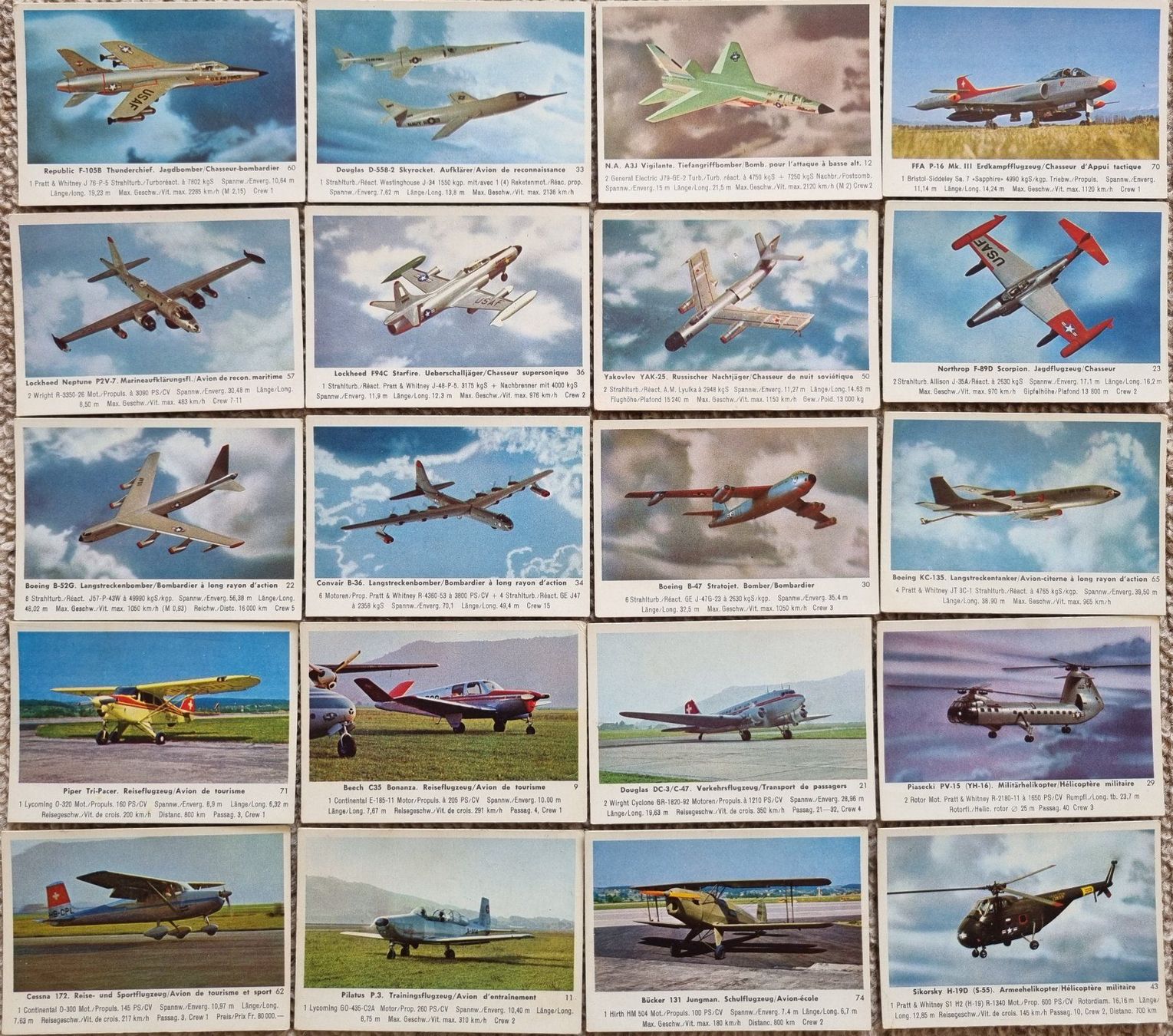 Sammelbilder & Trading cards: Sammelbilder Flugzeuge – Gebraucht aus Aarwangen von Rom55
